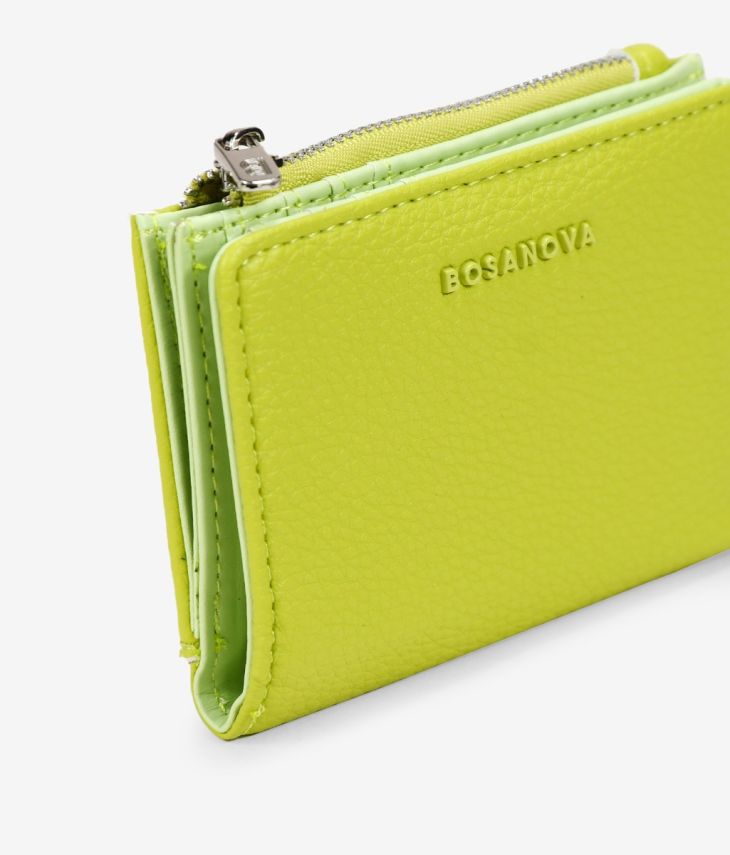 Petit portefeuille citron vert avec logo