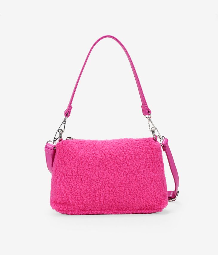 Pink sheepskin bag