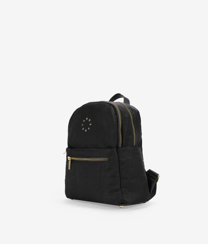 Rucksack aus schwarzem Nylon
