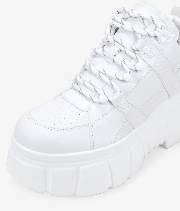 White platform sneakers