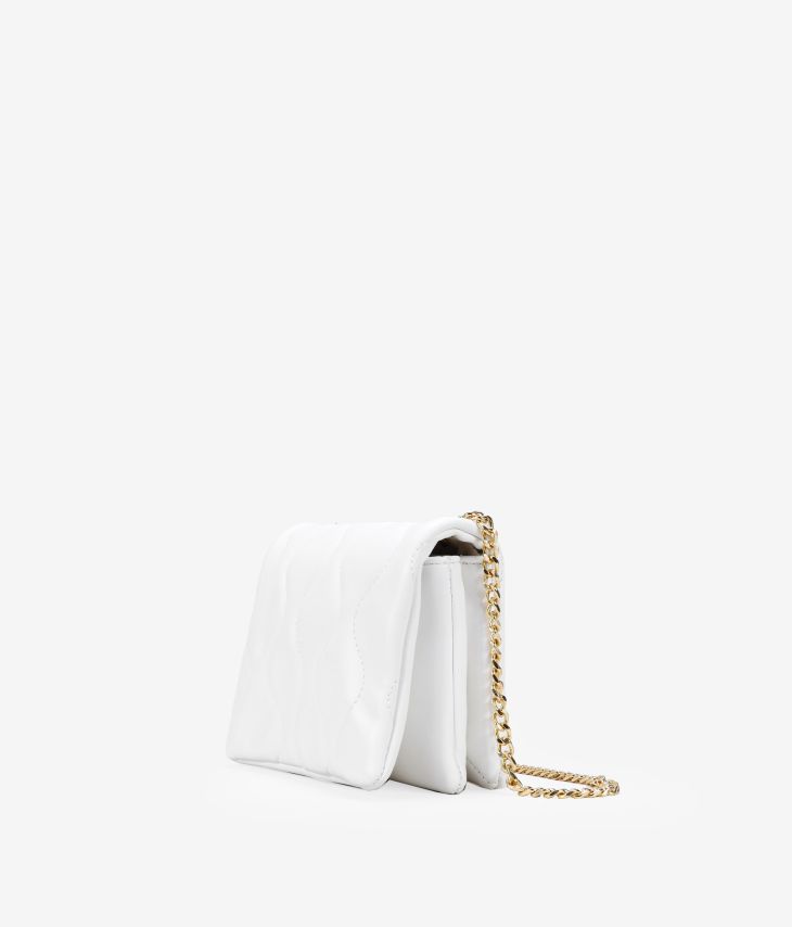 Bolso pequeño blanco con cadena 