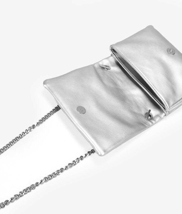 Mini silver crossbody bag