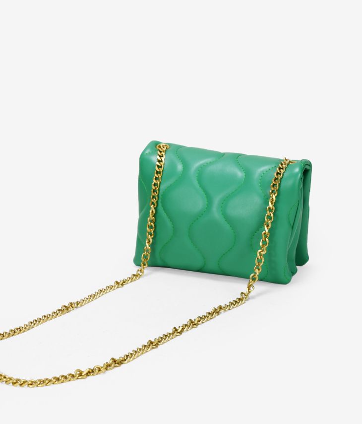 Bolso pequeño verde con cadena 