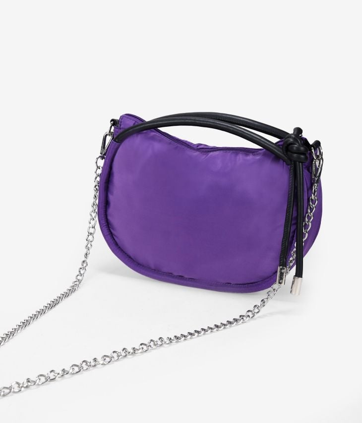 Lilac bag with cross chain