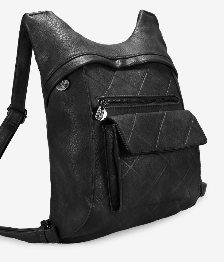 Black backpack with pocket