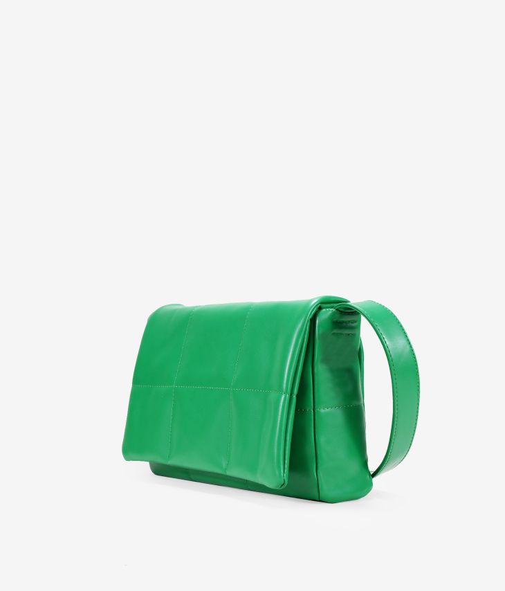 Bolso bandolera verde con acolchado