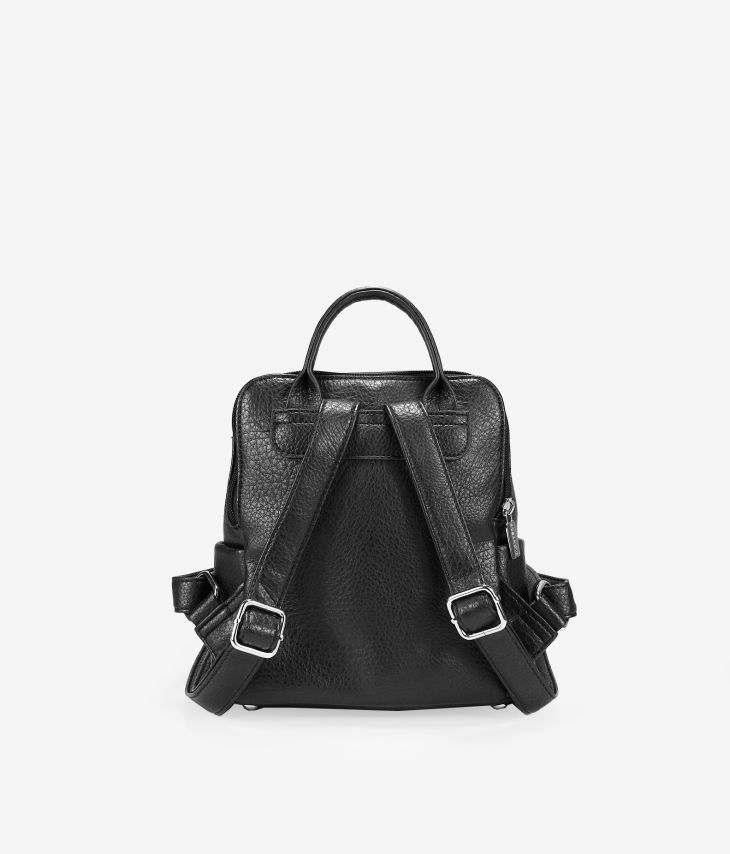 Black backpack with zippers
