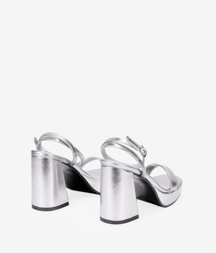 Sandali con tacco argento