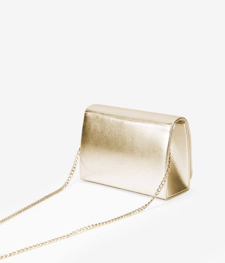 Gold party bag with flap