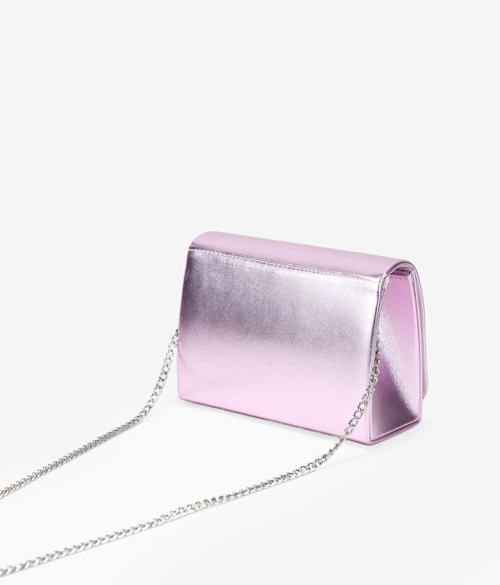 Kleine Tasche in Metallic-Pink