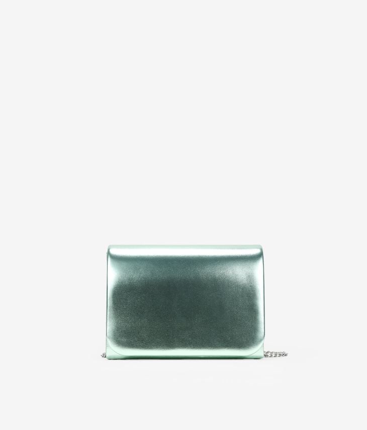 Bolsa pequena verde metalizada