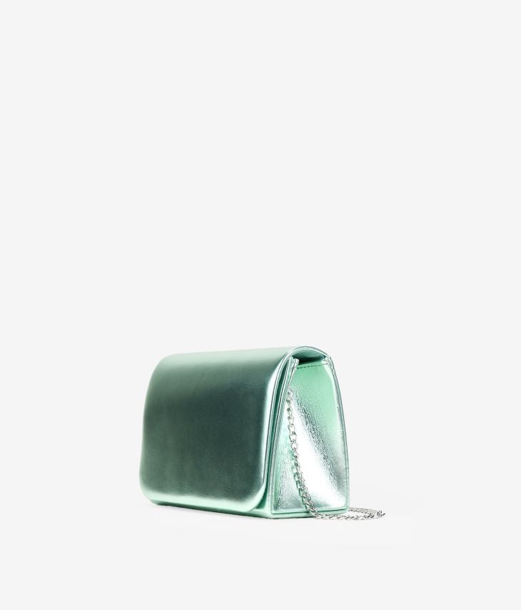Bolsa pequena verde metalizada