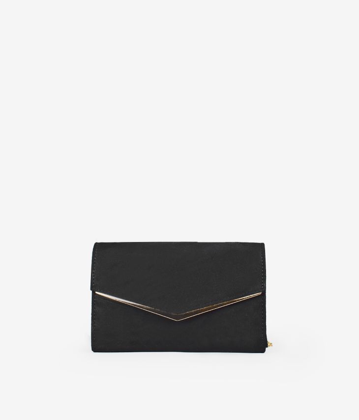 Black party bag with flap