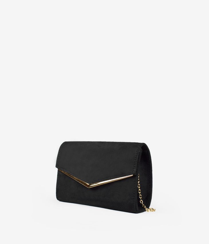 Black party bag with flap