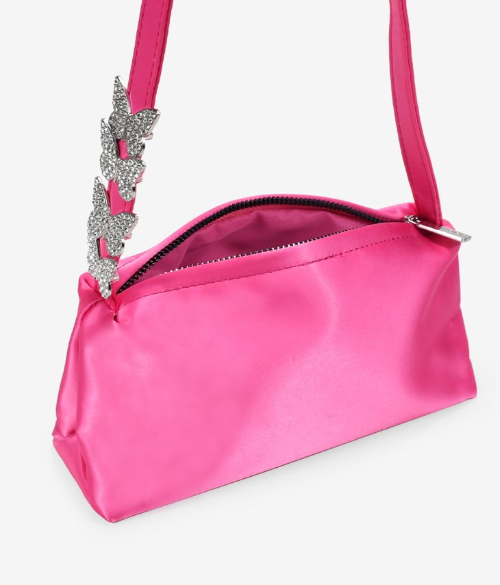 Pink party bag with shiny butterflies