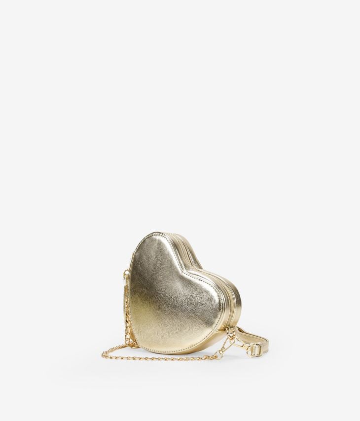 Golden heart bag with chain