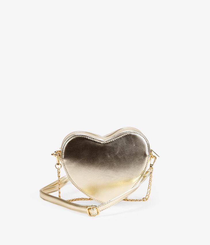 Golden heart bag with chain