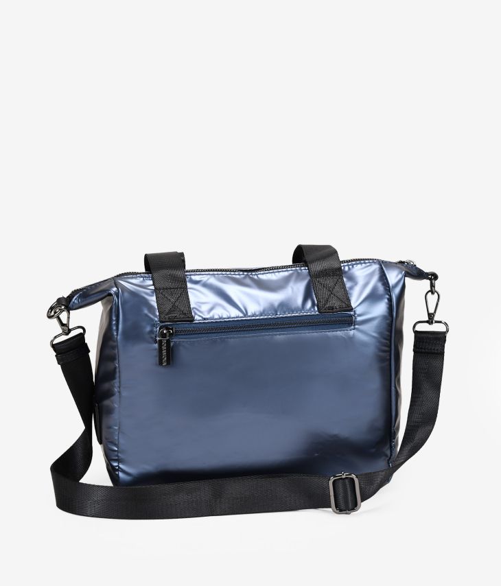Blue shoulder bag with padding