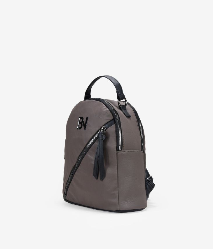Mink backpack with front zipper