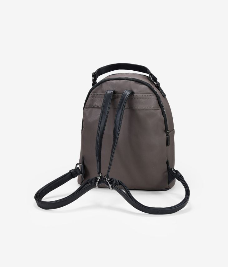 Mink backpack with front zipper