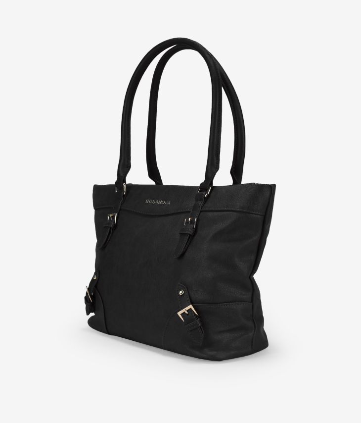 Black laptop shoulder bag