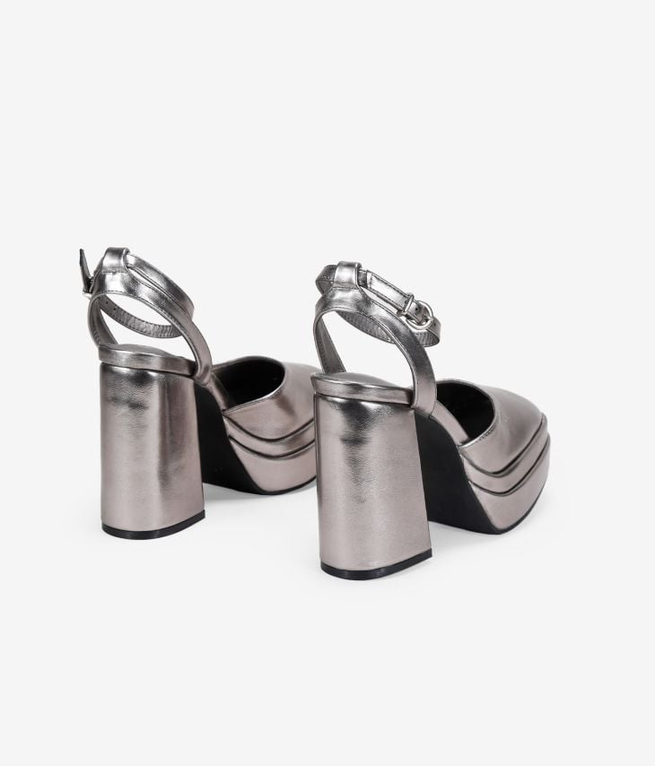 Lead slingback shoes with heel