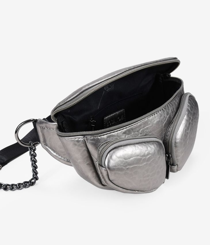 Lead belt bag with chain