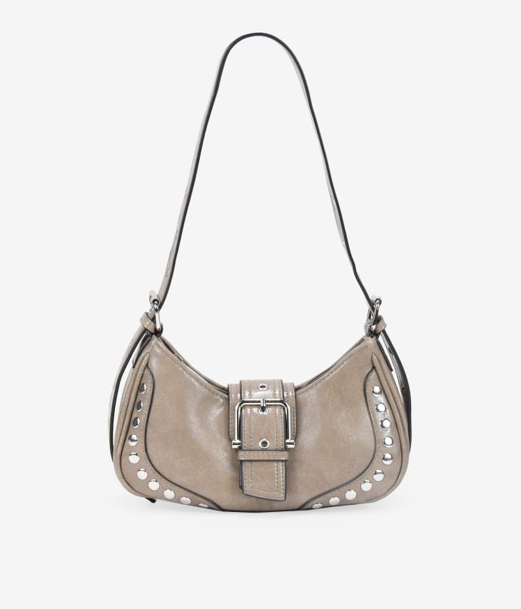 Stone shoulder bag with studs