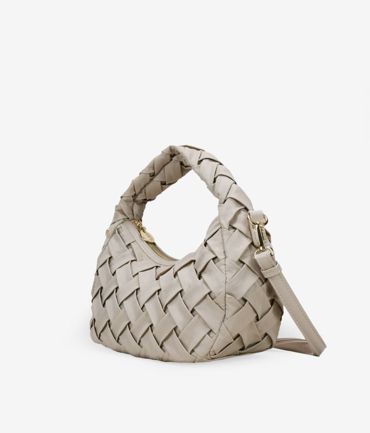 Small toasted bag with braiding and zipper