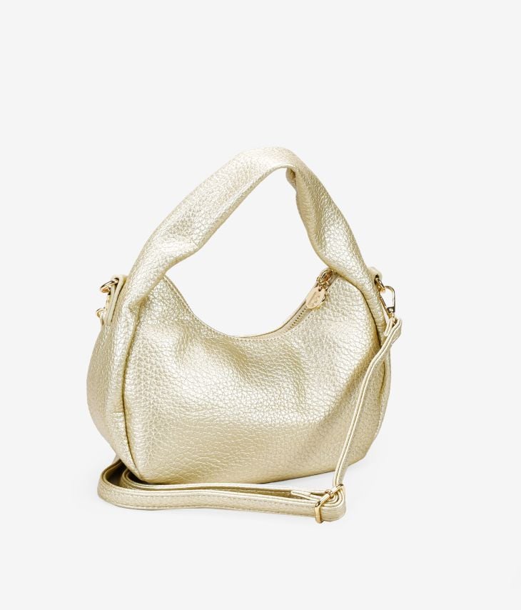 Small gold zipper bag