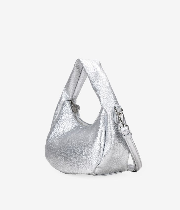 Small silver zipper bag