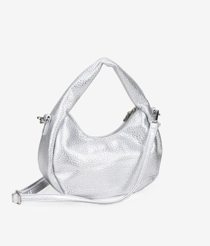 Small silver zipper bag