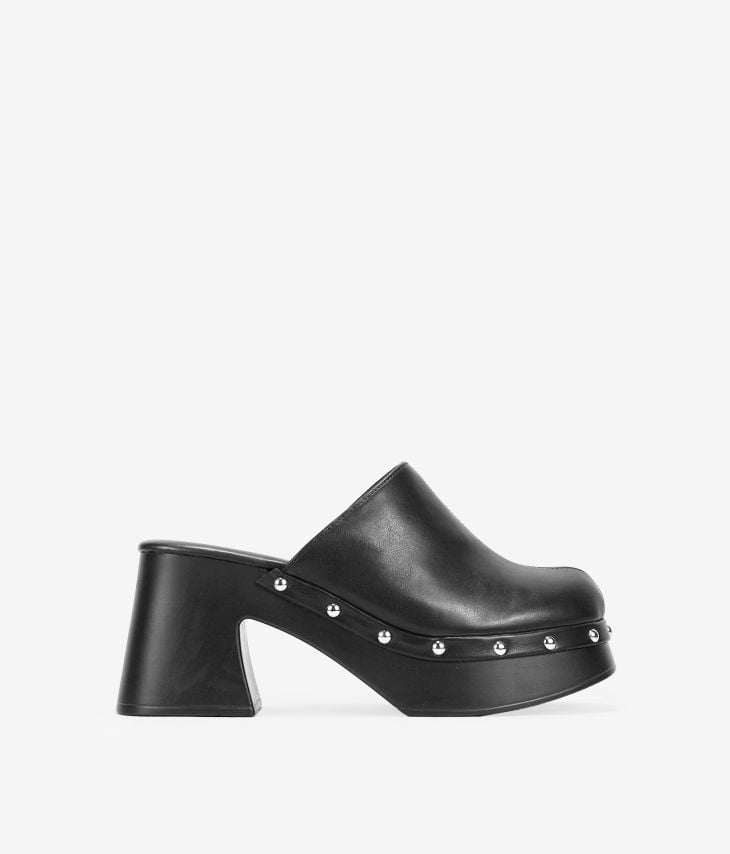 Black clogs with studs