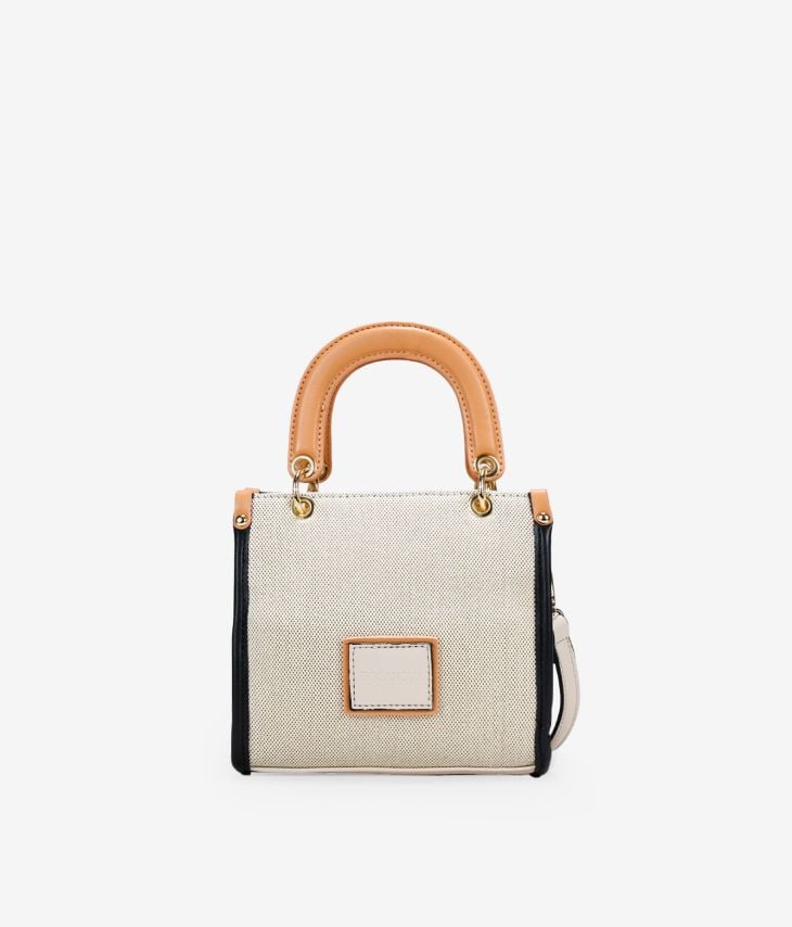 Small beige bag with handles