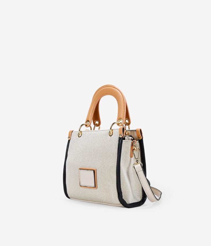 Small beige bag with handles