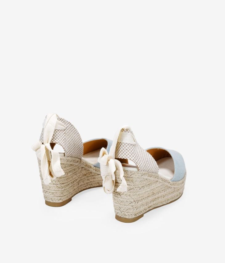 Texan espadrilles with laces and esparto wedge