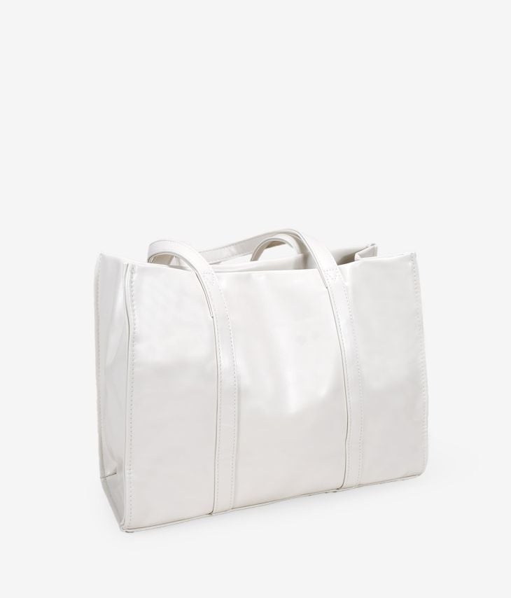 Stone shoulder bag with zipper