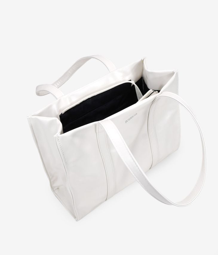 Stone shoulder bag with zipper