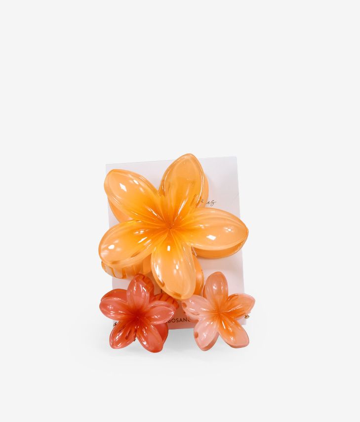 Lot de pinces à cheveux à fleurs jaunes