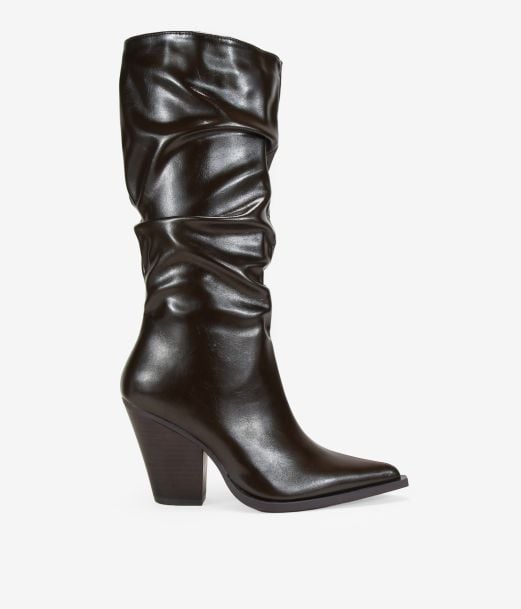 Botas altas marrones con tacón